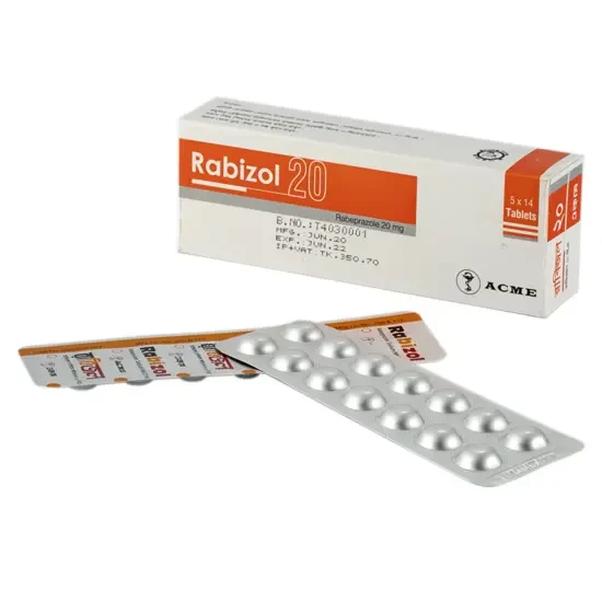 Pack Image: Rabizol 20 mg Tablet (10 x 14)