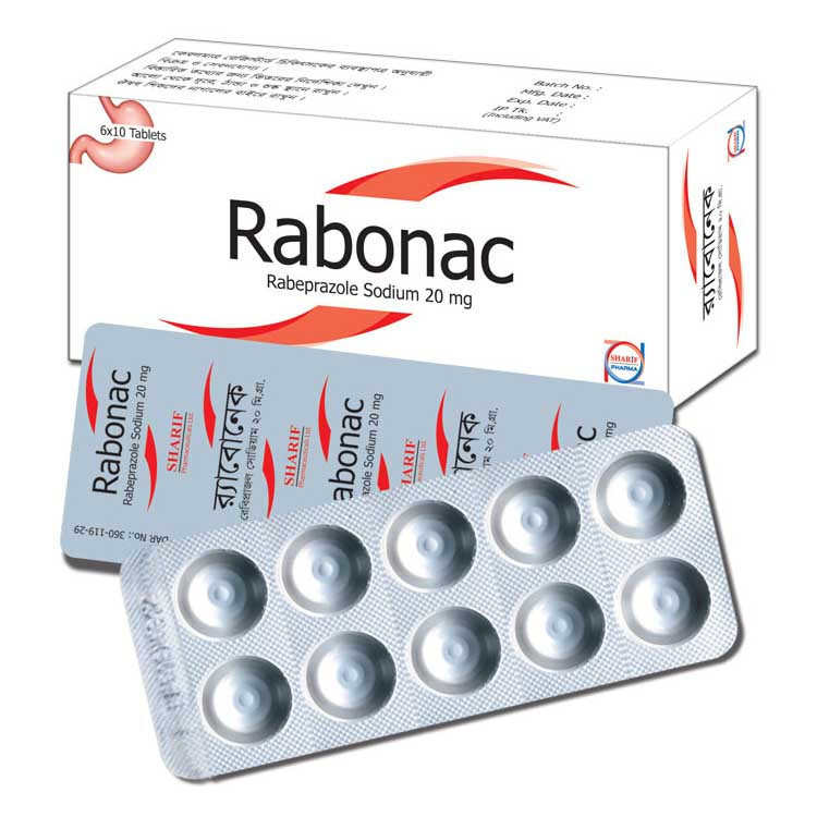 Pack Image: Rabonac 20 mg Tablet (10 x 10)