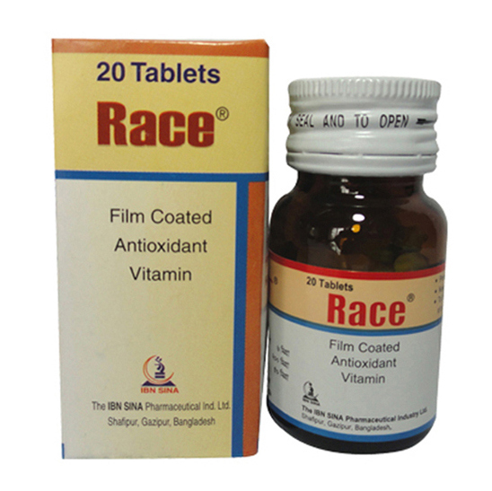 Pack Image: Race 6 mg Tablet (1 x 20)