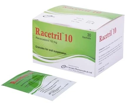 Pack Image: Racetril 10 mg Powder (10 mg sachet)