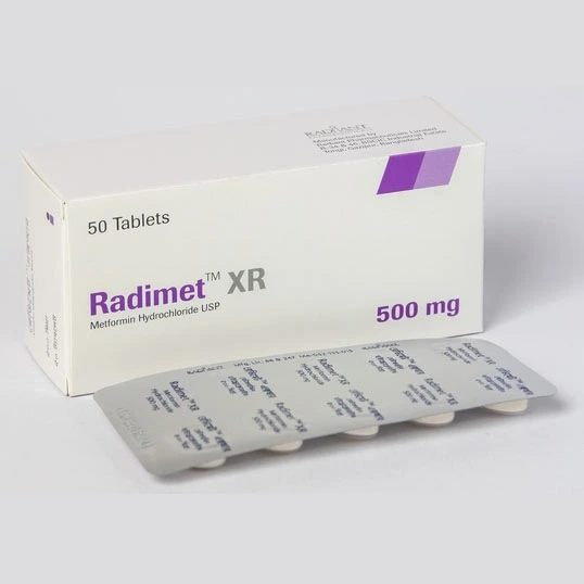 Pack Image: Radimet XR 500 mg Tablet (5 x 10)