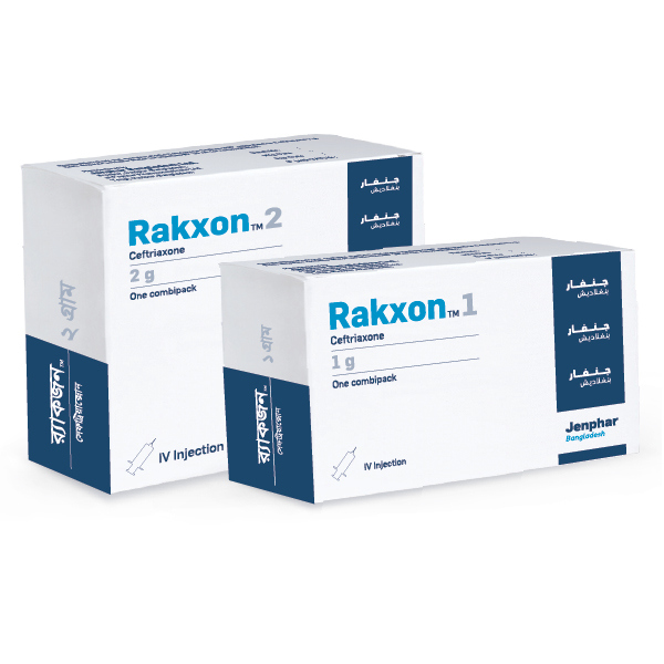 Pack Image: Rakxon 2 gm Injection (2 gm vial)