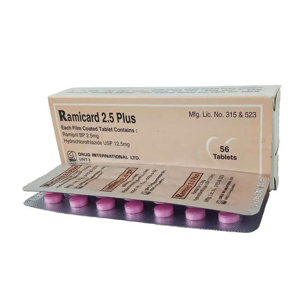 Pack Image: Ramicard Plus 2.5 mg Tablet (4 x 14)