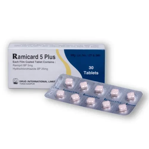 Pack Image: Ramicard Plus 5 mg Tablet (2 x 14)