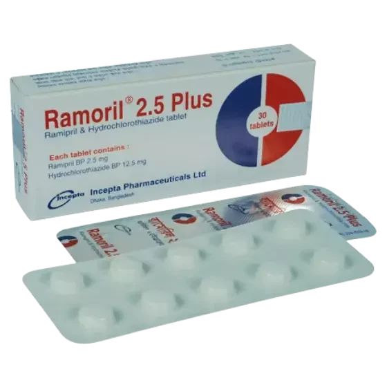 Pack Image: Ramoril Plus 2.5 mg Tablet (3 x 10)