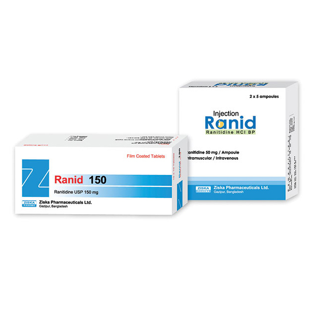 Pack Image: Ranid 150 mg Tablet (15 x 10)