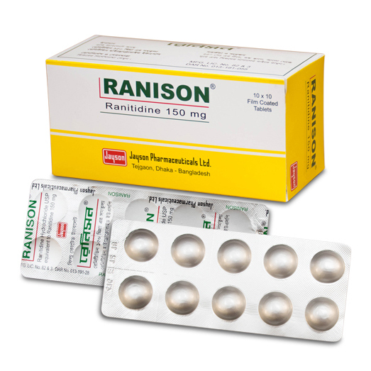 Pack Image: Ranison 150 mg Tablet (10 x 10)
