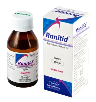 Pack Image: Ranitid 75 mg Syrup (100 ml bottle)