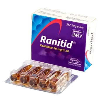 Pack Image: Ranitid 50 mg Injection (2 ml ampoule)