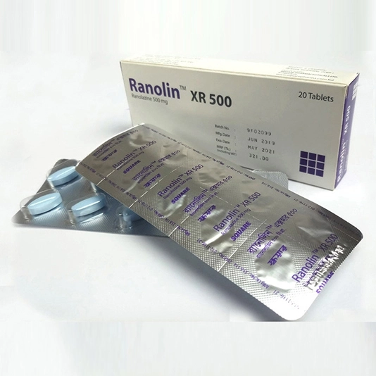 Pack Image: Ranolin XR 500 mg Tablet (2 x 10)