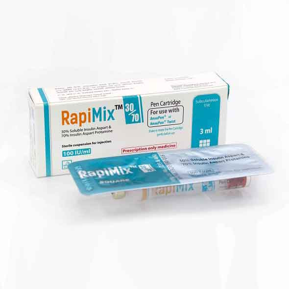 Pack Image: RapiMix 30% 70% Injection (3 ml Pen Cartridge)