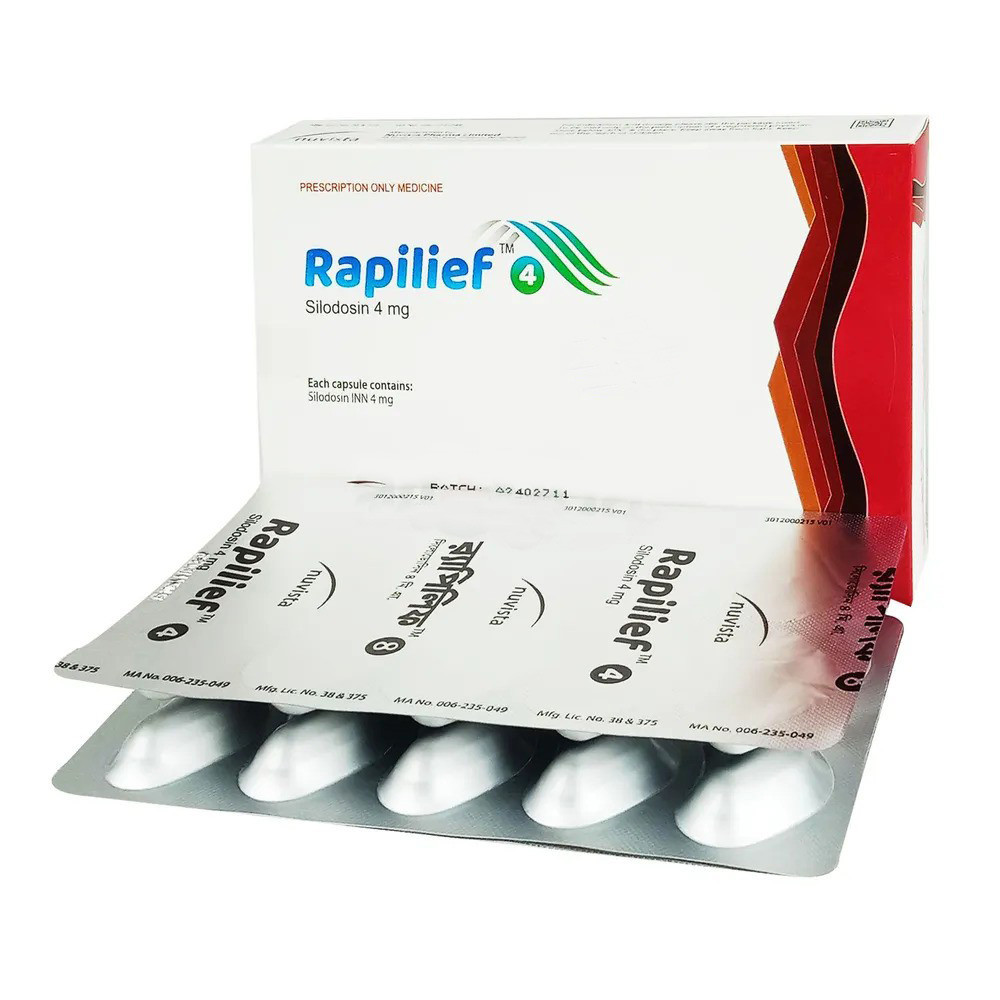 Pack Image: Rapilief 4 mg Capsule (3 x 10)