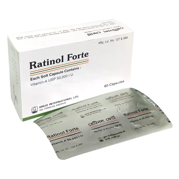 Pack Image: Ratinol Forte 50000 IU Capsule (4 x 15)