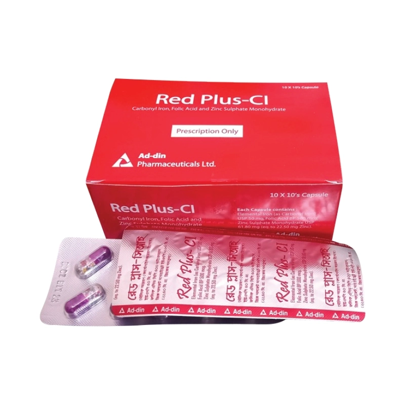 Pack Image: Red Plus-CI 50 mg Capsule (10 x 10)