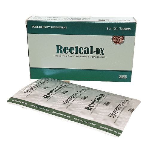 Pack Image: Reefcal-DX 600 mg Tablet (3 x 10)