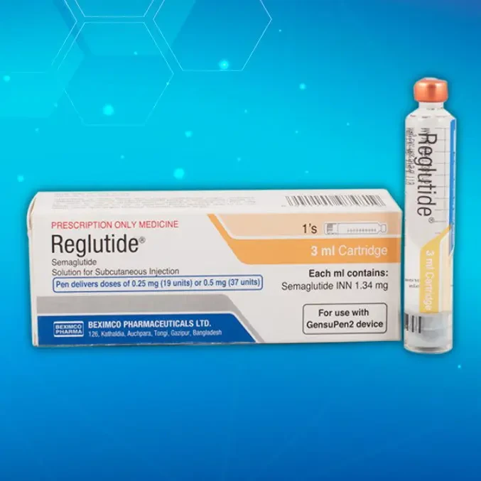 Pack Image: Reglutide 1.34 mg Injection (3 ml cartridge with device)