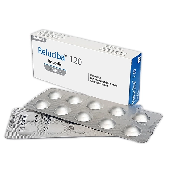 Pack Image: Reluciba 120 mg Tablet (3 x 10)
