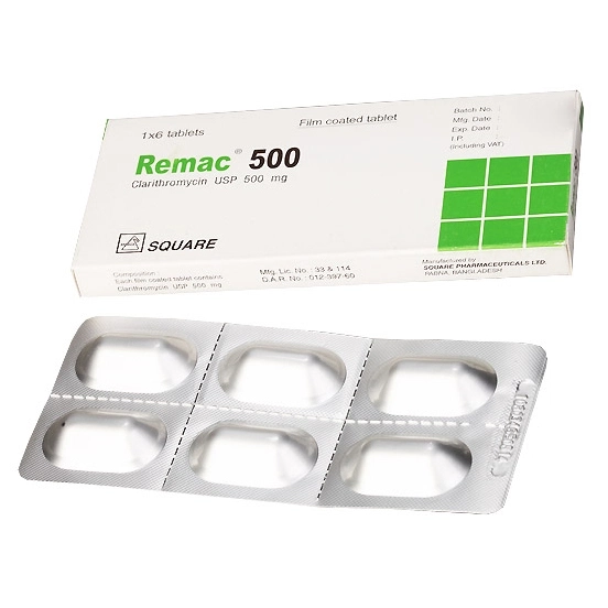 Pack Image: Remac 500 mg Tablet (1 x 6)