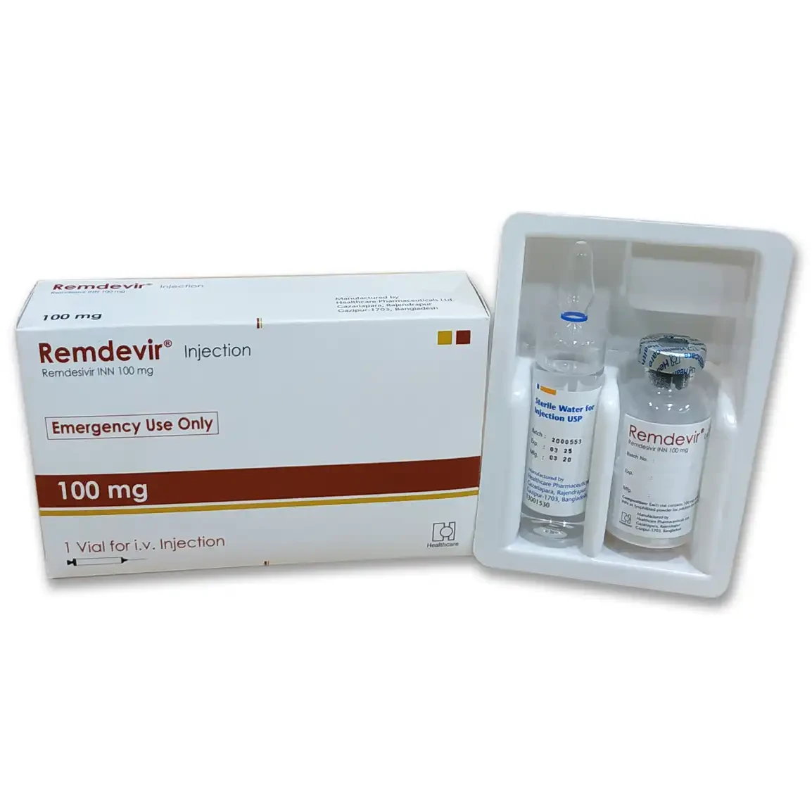 Pack Image: Remdevir 5 mg Injection (100 mg vial)