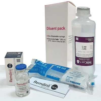 Pack Image: Remdinil 5 mg Injection (100 mg vial)