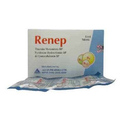 Pack Image: Renep 100 mg Tablet (8 x 6)