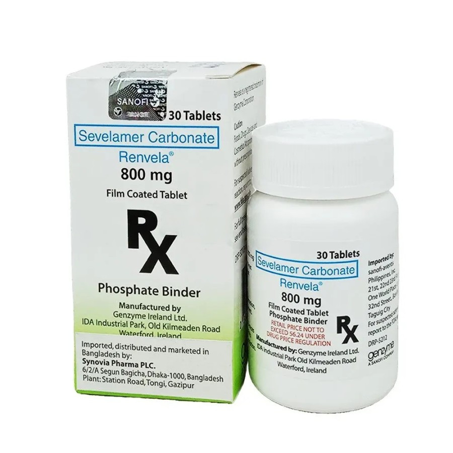 Pack Image: Renvela 800 mg Tablet (1 x 30)