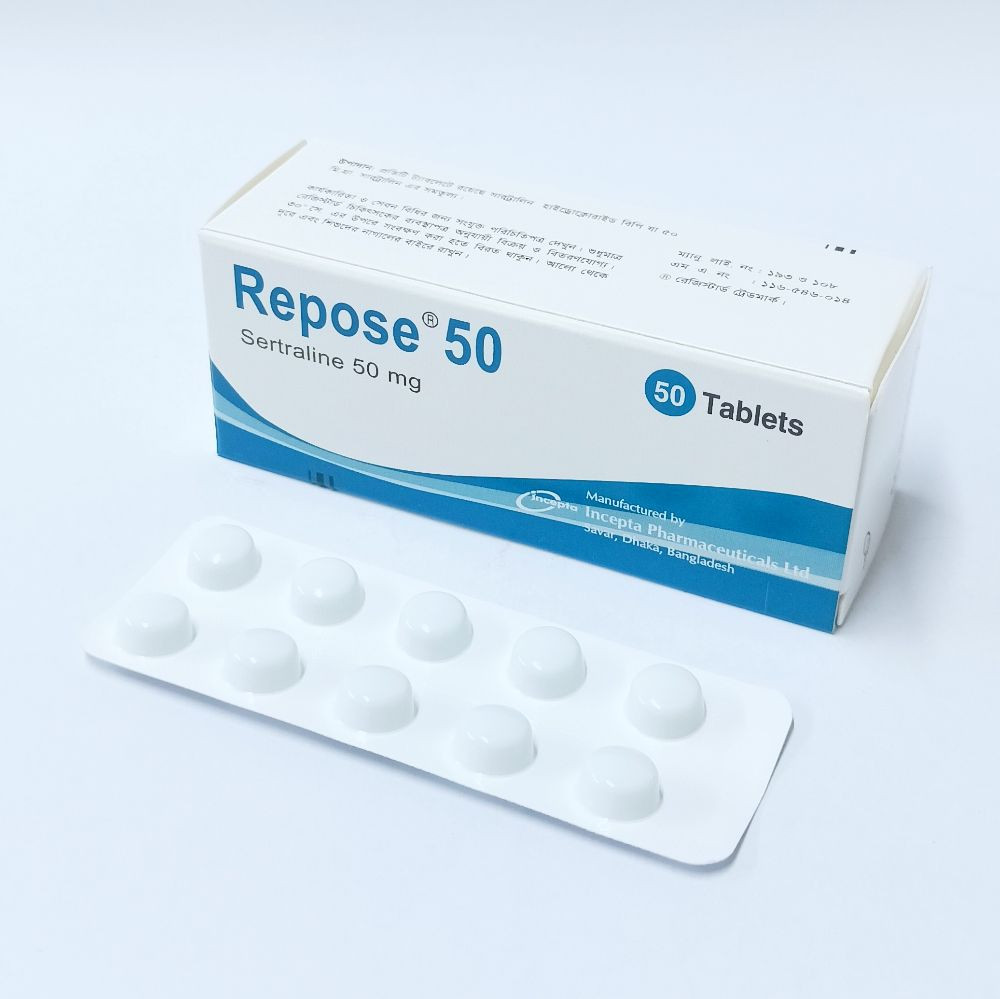 Pack Image: Repose 50 mg Tablet (5 x 10)