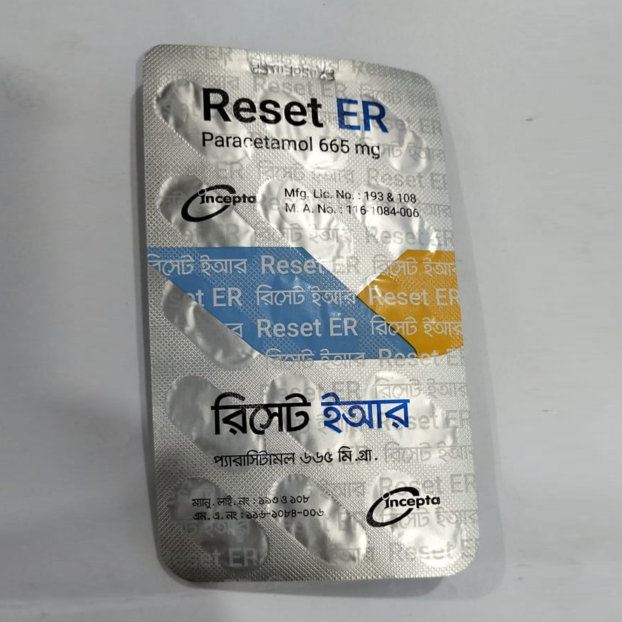 Pack Image: Reset ER 665 mg Tablet (10 x 15)