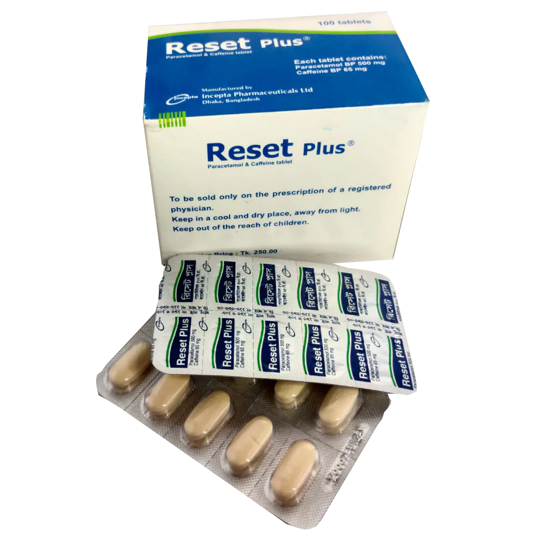Pack Image: Reset Plus 500 mg Tablet (10 x 10)