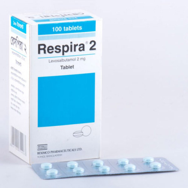 Pack Image: Respira 2 mg Tablet (10 x 10)