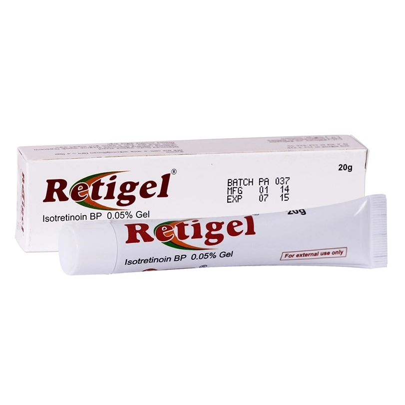 Pack Image: Retigel 0.05% Topical Gel (20 gm tube)