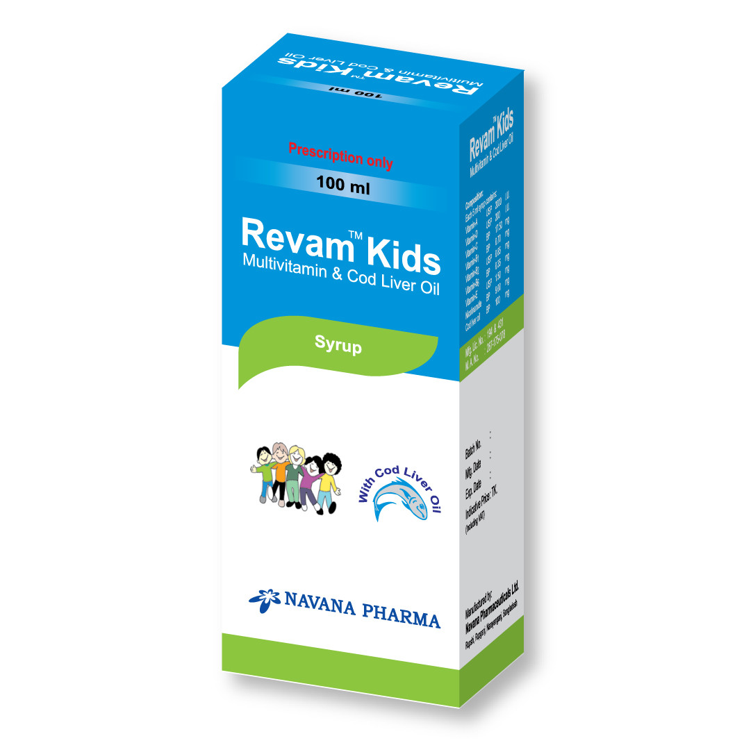 Pack Image: Revam Kids  Syrup (100 ml bottle)