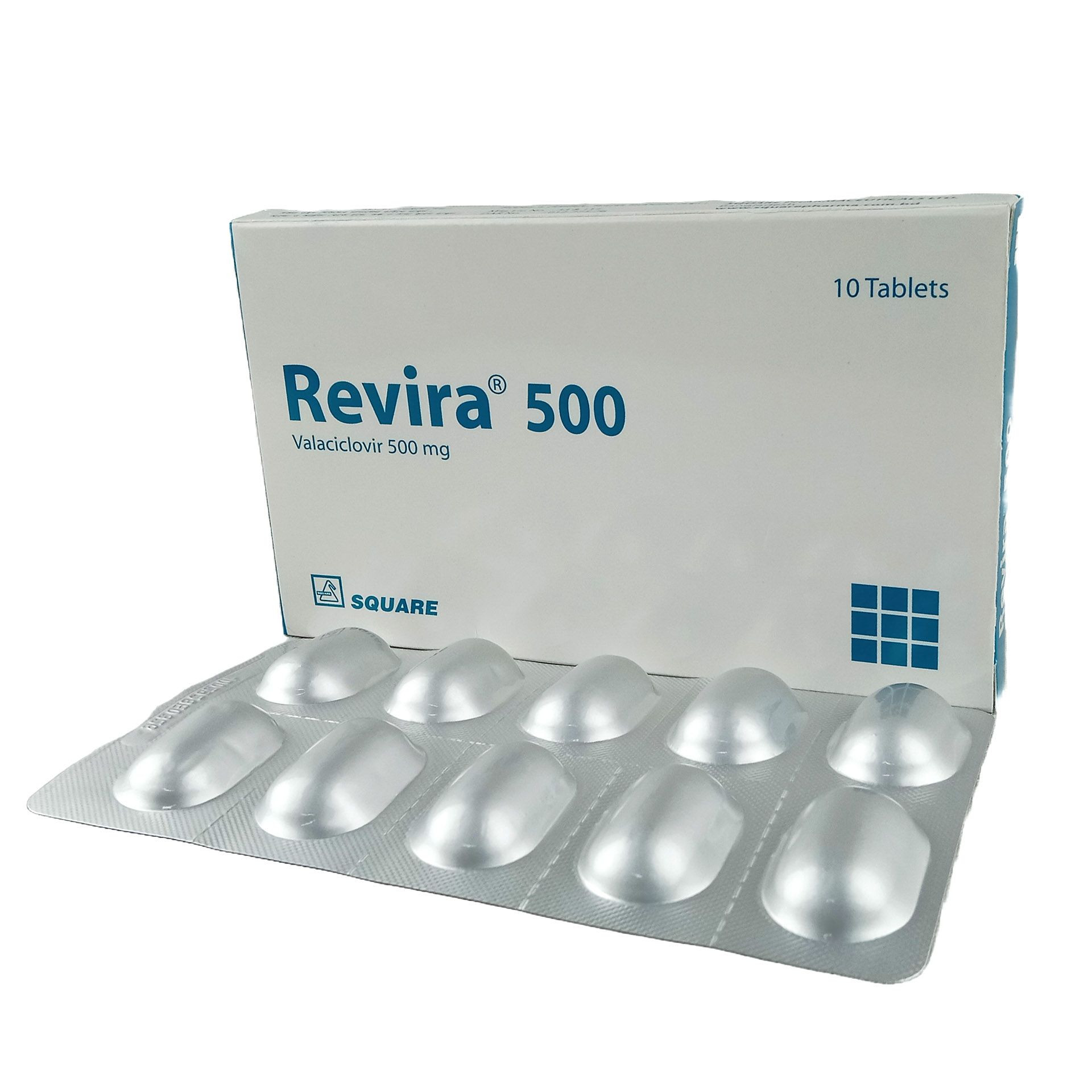 Pack Image: Revira 500 mg Tablet (1 x 10)
