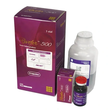 Pack Image: Revofer 500 mg Injection (10 ml vial)
