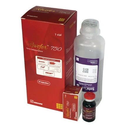 Pack Image: Revofer 750 mg Injection (15 ml vial)