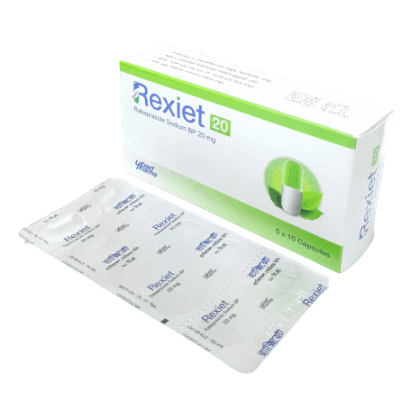 Pack Image: Rexiet 20 mg Capsule (5 x 10)