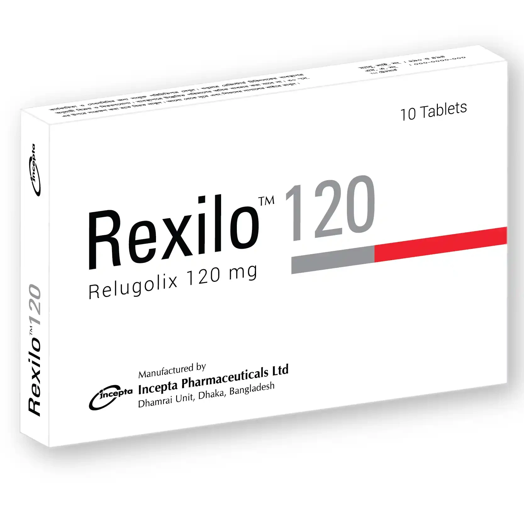 Pack Image: Rexilo 120 mg Tablet (1 x 10)