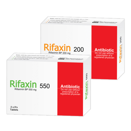 Pack Image: Rifaxin 200 mg Tablet (3 x 8)