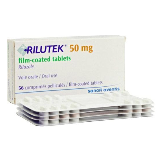 Pack Image: Rilutek 50 mg Tablet (4 x 14)