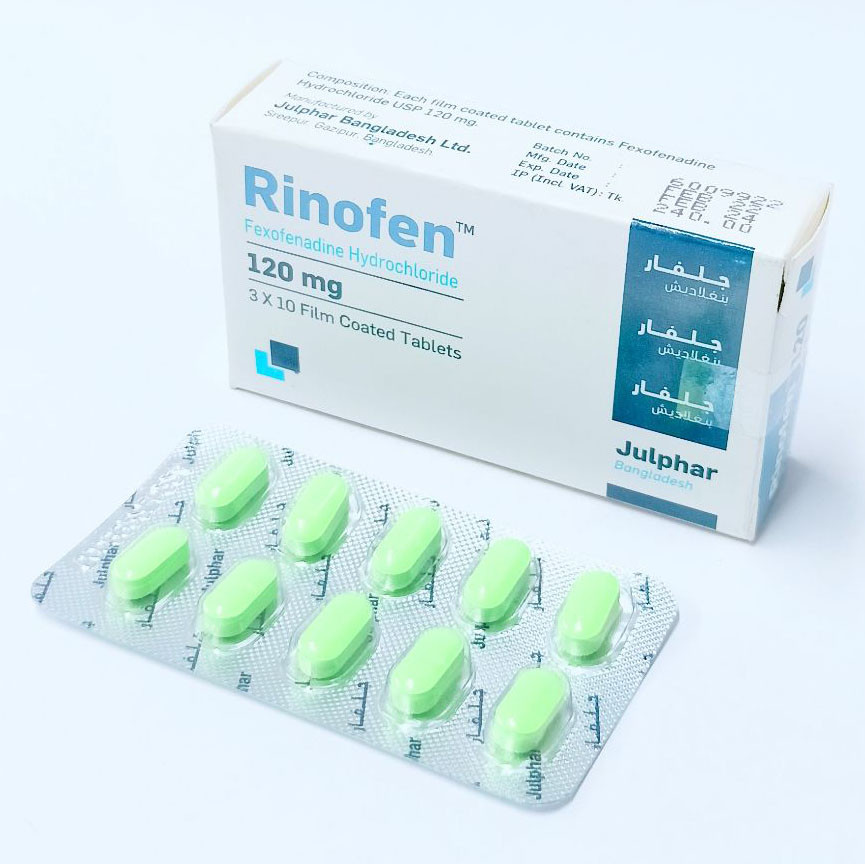 Pack Image: Rinofen 120 mg Tablet (3 x 10)