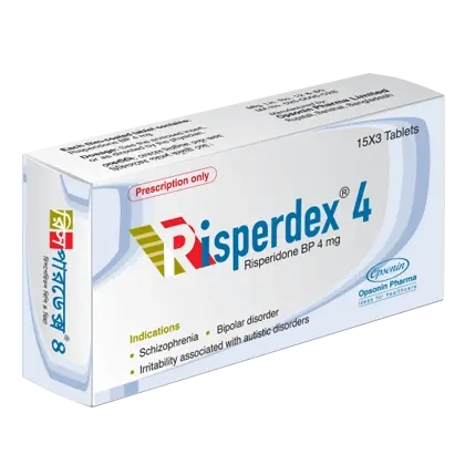 Pack Image: Risperdex 4 mg Tablet (3 x 15)