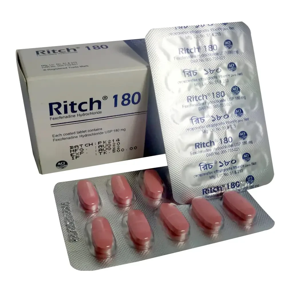 Pack Image: Ritch 180 mg Tablet (5 x 10)