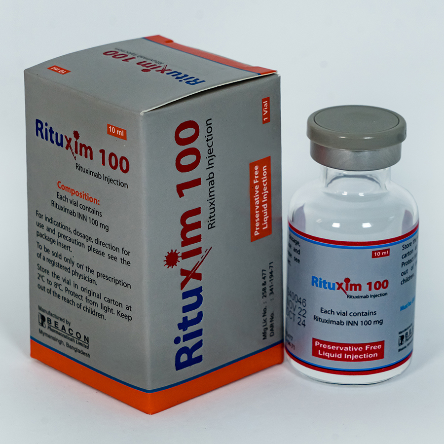Pack Image: Rituxim 10 mg Injection (100 mg vial)