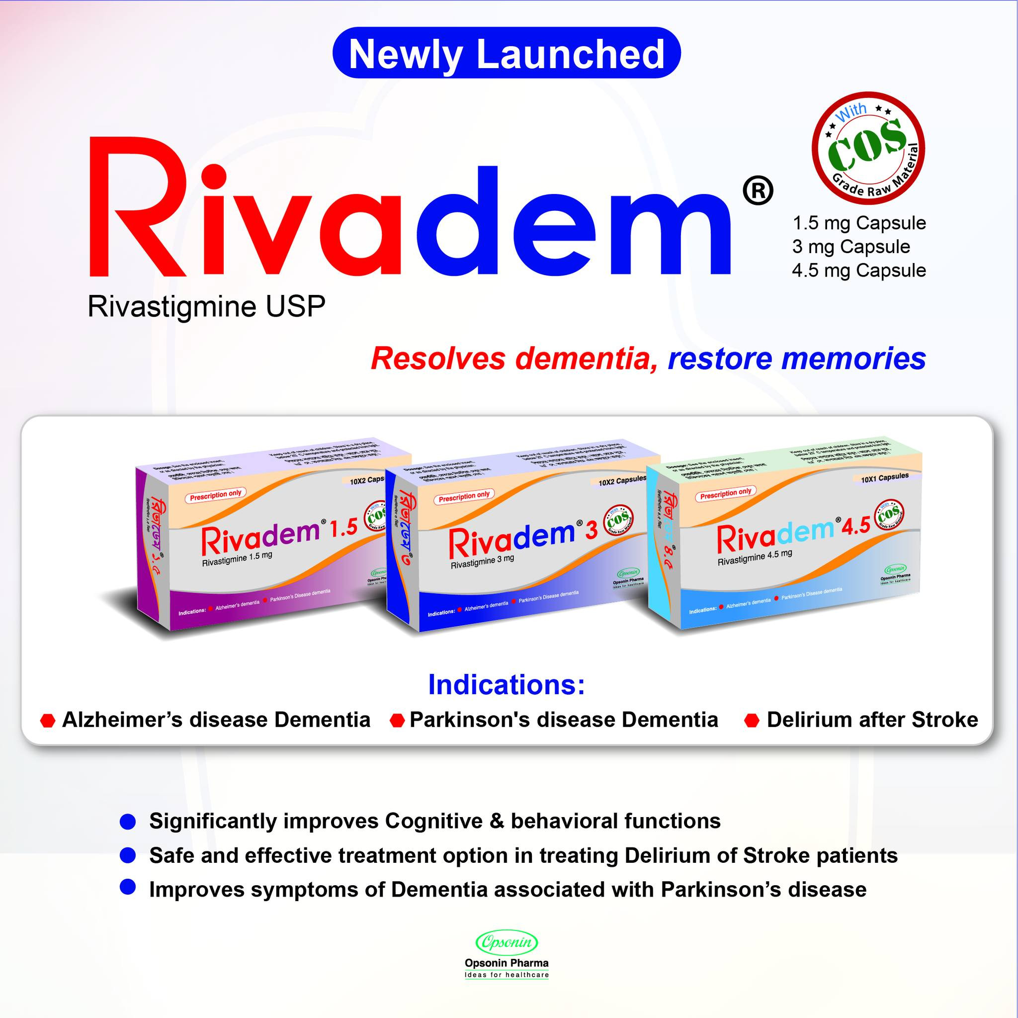 Pack Image: Rivadem 1.5 mg Capsule (2 x 10)