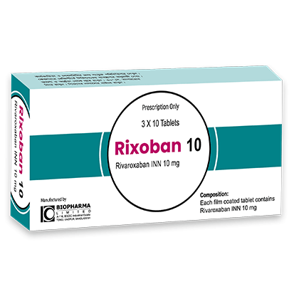 Pack Image: Rixoban 10 mg Tablet (3 x 10)
