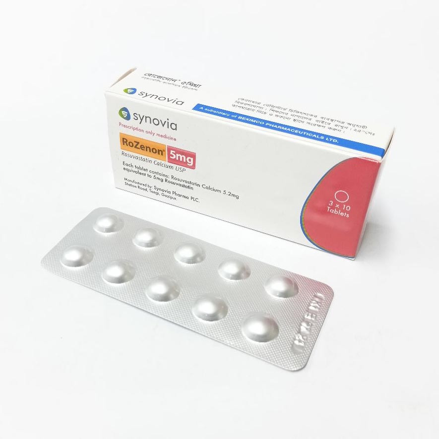 Pack Image: RoZenon 5 mg Tablet (3 x 10)