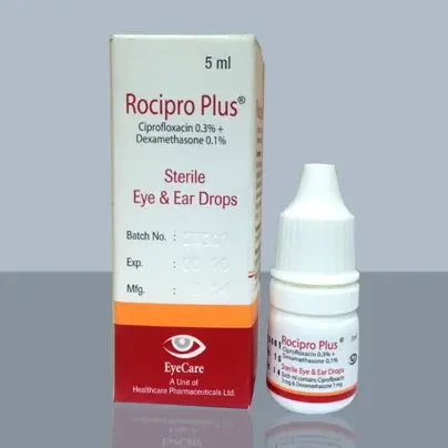 Pack Image: Rocipro Plus 0.3% 0.1% Eye Drop (5 ml drop)