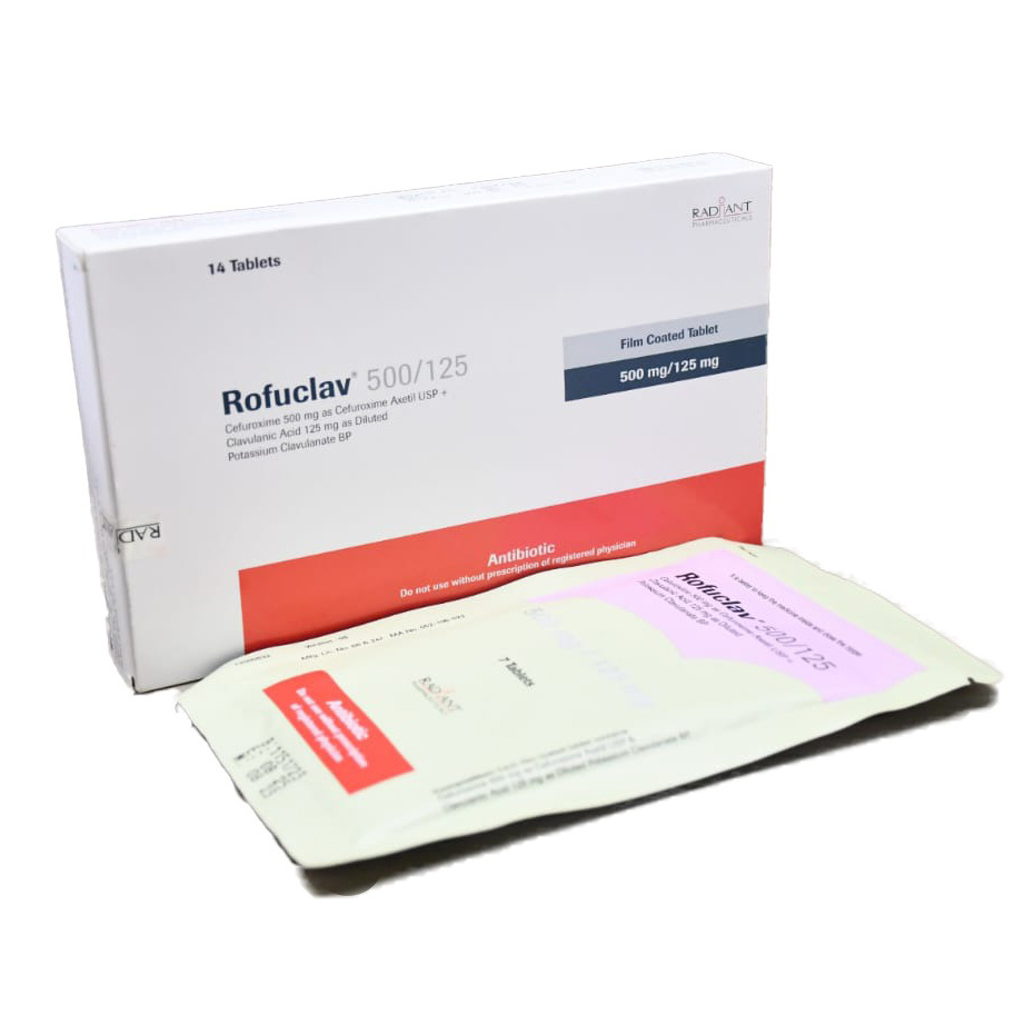 Pack Image: Rofuclav 500 mg Tablet (2 x 7)