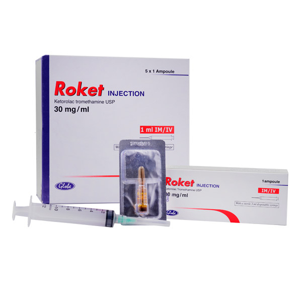 Pack Image: Roket 30 mg Injection (1 ml ampoule)