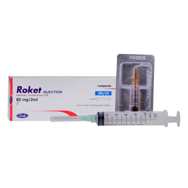 Pack Image: Roket 60 mg Injection (2 ml ampoule)
